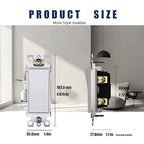 ThunderWay Single Pole Light Switch, Rocker Wall Light Switch, 15A 120/277V, Decorator On/Off Rocker Paddle Interrupter, UL Listed, White, 10 Pack