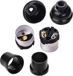 E26 E27 Light Socket,16-Pack Black Edison Retro Pendant lamp Holder, E26 E27 Plastic Standard Screw-in Socket Maximum Wattage 250W Heat Resistant Up to 200℃ Fire Resistant