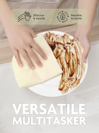 Fantasticlean Microfiber Cleaning Cloth Roll -30 Pack, Tear Away Microfiber Towels, 12" x 12", Reusable, Washable, Scratch Free, Ultra Absorbent Dishcloth for Car, Home Supplies, Pet, Kitchen (Beige)