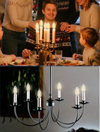 C26 LED Replacement Bulbs, 25 Pack Electric Candle Lamp Light Bulbs, E12 Candelabra Bulb for Window Candles, Chandeliers, Ceiling Fan, Night Light, 2700K Warm White