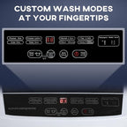 HOMCOM Portable Washing Machine, 1.3 Cu. Ft. Compact Washer with 8 Programs, 6 Water Levels, LED Display and Child Lock, 9.9 lb Full Automatic Washing Machine for Apartments, Dorms and RVs, White