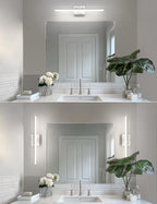 L LOHAS LED 23.6-Inch Bathroom Vanity Light Bar Over Mirror, Brushed Nickel Modern Bathroom Light Fixtures, 3CCT Adjustable LED Vanity Lights for Living Room Wall