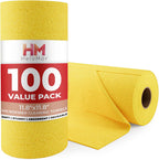 HELOMOR 100 Pack Microfiber Cleaning Cloth Roll - Tear Away Reusable Paper Towels Washable, 11.8" Ultra Absorbent Cleaning Supplies for Housekeeping, Rags Microfiber Towel, Lint Free Cloth Value Pack