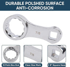 9-Piece Torque Adapter Set - 12-Point Box End Torque Adapter Extension Set - 3/8-Inch Drive for Hard to Reach Places - Includes 3/8", 7/16", 1/2", 9/16", 5/8", 11/16", 3/4", 13/16", 7/8"