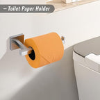 YACVCL Towel Bar Set, 5 Pieces Bathroom Hardware Set Brushed Nickel Bathroom Accessories, SUS304 Stainless Steel Towel Racks Holder Set Wall Mounted 23.6 Inch