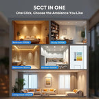 LVWIT Ultra-Thin Recessed Lighting 3 Inch with Junction Box, 550LM 2700K-5000K 5CCT LED Ceiling Lights, Dimmable Canless Wafer Downlight, ETL,FCC&IC, Smooth Trim, 6 Pack