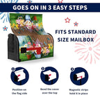 Spring Flower Mailbox Covers Magnetic Standard Size Summer Floral Butterfly Mailbox Wraps Colorful Farmhouse Mailbox Post Cover Welcome Mailbox Decor Waterproof for Garden Yard 21x18 Inch