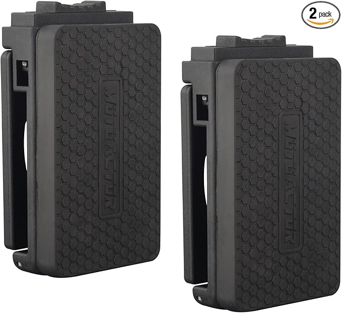 MUTUACTOR Magnetic Belt Clip Heav Duty, 2PCS Super Strong Tool Belt Tool Holster,Anti-Slip Rubber Coated Magnetic Belt Clip for Organizing Screwdrivers Hammers Wrenchs