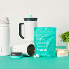 Owala EcoBrite Powerful Cleaning Tablets, Cleans Bottles, Coffee Cups, Pots, Pans, Camping Gear, Pet Bowls, and Much More - 20 pack (Individually Wrapped) Made From Naturally Sourced ingredients