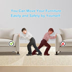 Upgrade Furniture Sliders, Furniture Sliders for Carpets, 8 PCS 4.3" Moving Pads with Anti-Slip Groove, Furniture Moving Sliders for Easy Move Bed Couch Tables Cabinet Heavy Duty, Protect Carpets