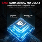 ARCCAPTAIN Auto Darkening Welding Helmet, 3.94"X3.66" Large Viewing Screen True Color Welding Hood with 4 Arc Sensor Solar Powered, Wide Shade 4-5/5-9/9-13 Welding Mask (Cthulhu)