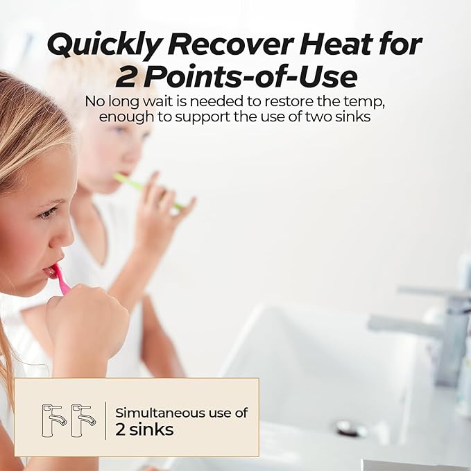 MIZUDO Electric Mini Tank Water Heater - 8.0 Gallon Point of Use Instant Hot Water Heater for RV, Camper, Kitchen, Food Truck, 120V 1440W, Under Sink, Wall or Floor Mounted, Easy to Install