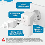 Ceptics European Plug Adapter 4 Pack Set, USA to Europe, Italy, Germany, England, Spain, Italy, Iceland, France (Type C, E/F, G, L) - for Your Cell Phones, Tablets, iPhone, Camera (CT-EU-4SET)