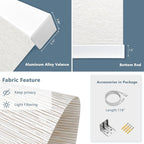 Motorized Blinds with Remote Cordless Automatic Motorized Shades Custom Blinds for Windows Smart Curtains Compatible with Alexa Google Home(Light Filtering Jacquard Beige,W22 x H72in)