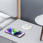 3-inch Desktop Power Grommet,Max 65W USB C Charger,2 Outlets and 3 USB, High-Speed Charging Station, Flush Mount Desk Hole Round Power Outlet, Recessed Power Strip,6ft Cord Flat Plug