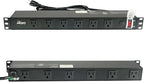 Tecmojo 1U Rackmount Network-Grade PDU Power Strip, 12 Wide-Spaced Right Angle Outlets, Circuit Breaker 12A (UL Certified 12A) 6ft Cord w/ 5-15P Plug, Black