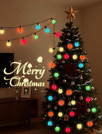 Abeja 25 Pack G40 Multicolor Ceramic Enamel Bulbs, G40 Globe Christmas Replacement Bulbs for Outdoor Patio String Lights, Shatterproof Round Christmas Light Bulbs, E12/C7 Candelabra Base, 5 Watt