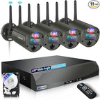 【90 Days Storage & 2-Way Audio】 Wireless Security Camera System, Wireless Cameras for Home Security, Outdoor WiFi Video Surveillance Systems