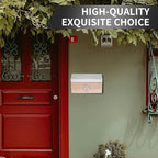 Wall Mount Mailbox, Large Capacity Mailbox for House Outside, Galvanized Steel Rust-Proof Metal Post Drop Box, 15.74"×9.84"×4.33" Flower Hollowed Wooden Patterned Metal Sheet