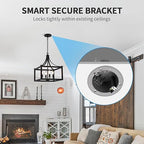 10 PK Round Old Work Electrical Box, 18 Cubic Inch Round Ceiling Electrical Box for Old Work, PVC, ETL Listed to UL514C and UL263, Fire Rated for Two Hours