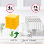 kimteny 13x28 Inches Kitchen Cloth Dish Towels, 400 GSM Premium Dishcloths, Super Absorbent Coral Velvet Microfiber Cleaning Cloths, Fast Drying Rags for Washing Dishes (6 Pack, Orange)