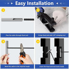 30Pack T316 Stainless Steel 1/10" 1/8" Adjustable Invisible Cable Railing Hardware Kit, Terminal Toggle Anchor Angle, Indoor Outdoor Railing Kit for Metal Corner Post Wall Post, Brushed