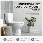 Qualihome Toilet Handle Replacement (Brass Polished, Side Mount)