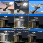 Ofuray Of-10600w Solar Street Lights Outdoor,750000lm Solar Security Flood Lights Parking Lot Commercial with Motion Sensor, 6500k IP67 Street Dusk to Dawn with Remote Control for Street,Park,Barn