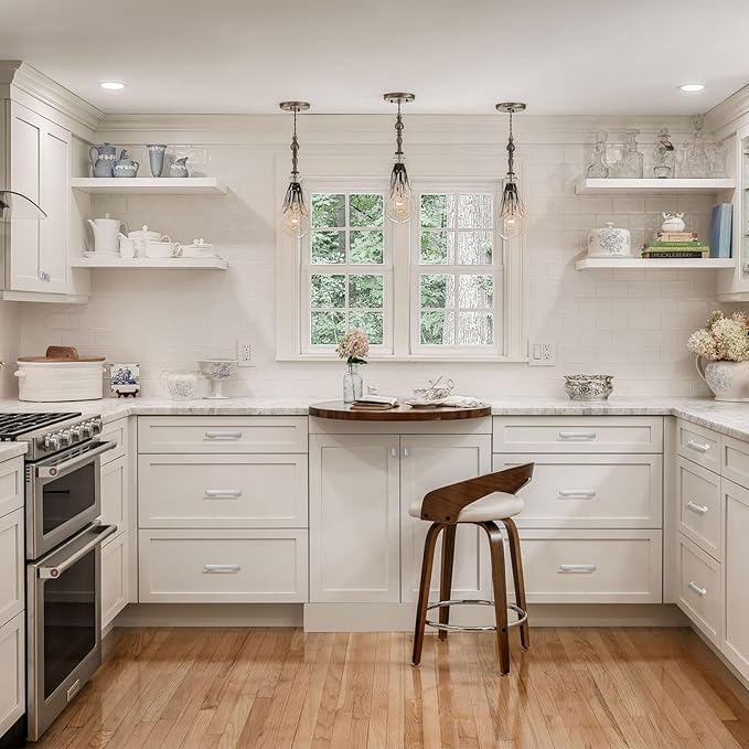 10 Pack Kitchen Cabinet Knobs, Brushed Satin Nickel Dresser Drawer Knobs and Pulls for Bathroom Cabinets