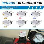 GLOSO E311 UCB Automotive Circuit Breaker, Type 1, Snap Off 3 Sections ATC Balde Terminal（30A,3 Pack）