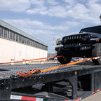 VULCAN Complete Axle Strap Tie Down Kit with Wire Hook Ratchet Straps - PROSeries - Includes (4) 22 Inch Axle Straps, (4) 36 Inch Axle Straps, and (4) 15' Wire J Hook Ratchet Straps