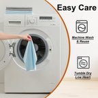 80 Pack Microfiber Cleaning Cloth Roll,Lint Free Rags & Tear Away Reusable Towels Washable Scratch,Ultra Absorbent Dish Rags(12" x 12") for Car Kitchen Home Garage-Blue