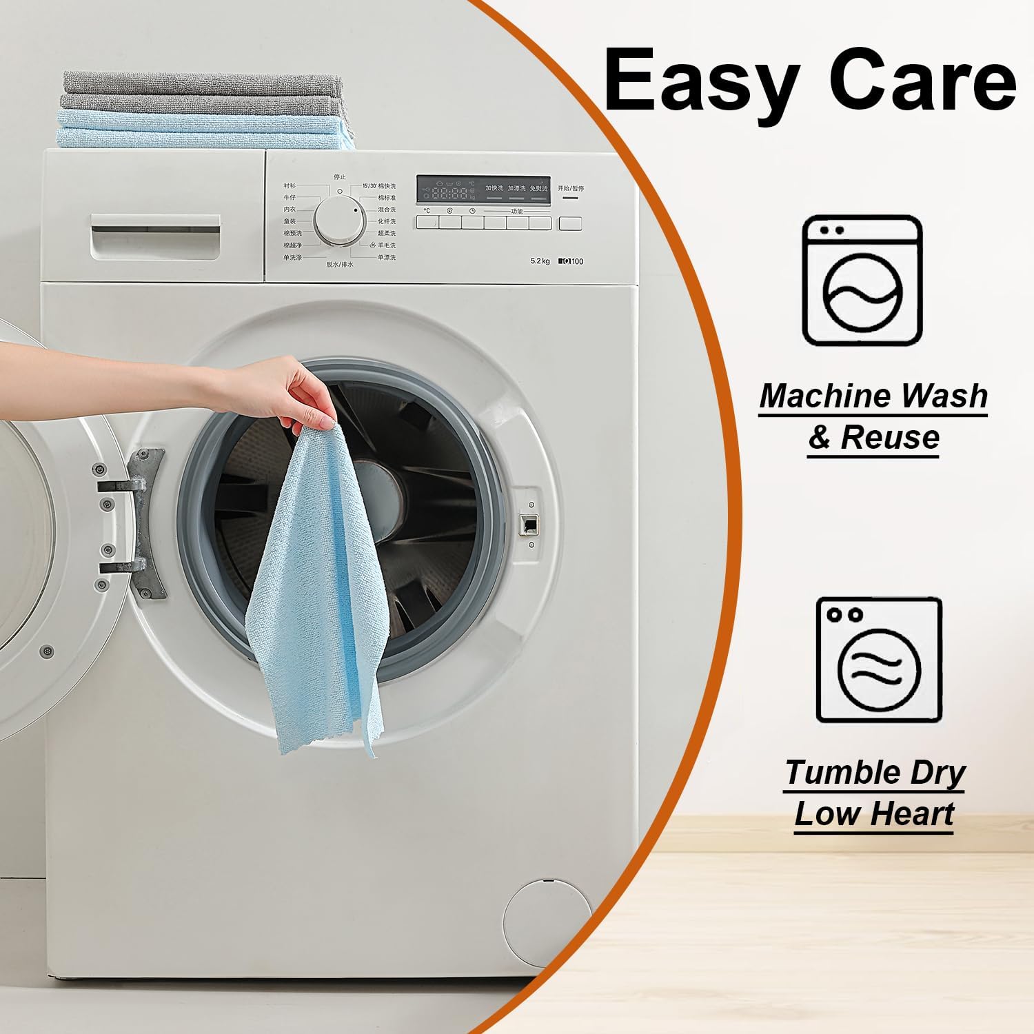 80 Pack Microfiber Cleaning Cloth Roll,Lint Free Rags & Tear Away Reusable Towels Washable Scratch,Ultra Absorbent Dish Rags(12" x 12") for Car Kitchen Home Garage-Blue