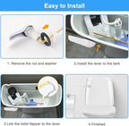 iFealClear 2 Pack Toilet Handle Kit, Universal Front Mount Tank Flush Lever, Solid Brass Trip Lever Fits Most Toilets, White