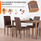 Ezprotekt 24 Pcs Rectangle Clear Silicone Chair Leg Floor Protectors Caps, Rectangle Felt Furniture Pads Covers Cups for Chair Table - Anti- Scratches and No Noise (Fit L :1.3-1.7", W: 0.6-0.9")