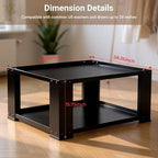 SKM Universal Washer & Dryer Pedestal for 27" & 28" Machines | Heavy-Duty Steel, 700LB Capacity | 15.7" Height, Anti-Slip & Shock-Absorbing, Black