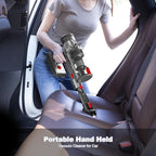 Vacuum Cleaners for Home - Cordless Stick Vacuum Cleaner, Lightweight High Power Vac for Pet Hair Carpet Hardwood Floor, Handheld Portable Wireless Rechargeable Battery Household Vac,Red