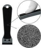 EHDIS 2pcs Plastic Razor Scraper 6-inch Long Handle Adhesive Remover Tool with 100 Double-Edge Blades for Window Tint Vinyl Scraper Decal Sticker Glue Remover (grey)