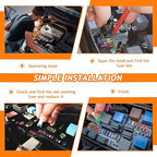 Auto Reset Fuse E71 E77 car ATM Low Profile Mini Blade Style Automatic Circuit Breaker T1 14V DC 5A 10A 15A 20A 25A 30A Boat Marine RV Car Truc（6 pcs Mixed）