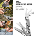 Multitool Stainless Steel Multi-Tool Pliers 22-in-1 with Safety Locking, Pocket Knife, Bottle Opener, EDC Equipment With Pocket Clip for Survival, Camping, Hunting and Hiking.