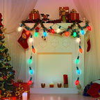 C7 LED Multicolor Replacement Light Bulbs for Christmas Strings Light, 25 Pack 0.6W E12 LED Light Bulbs for Hanging Outdoor String Lights, E12 Candelabra Base (Red, Blue, Green, Orange, White)