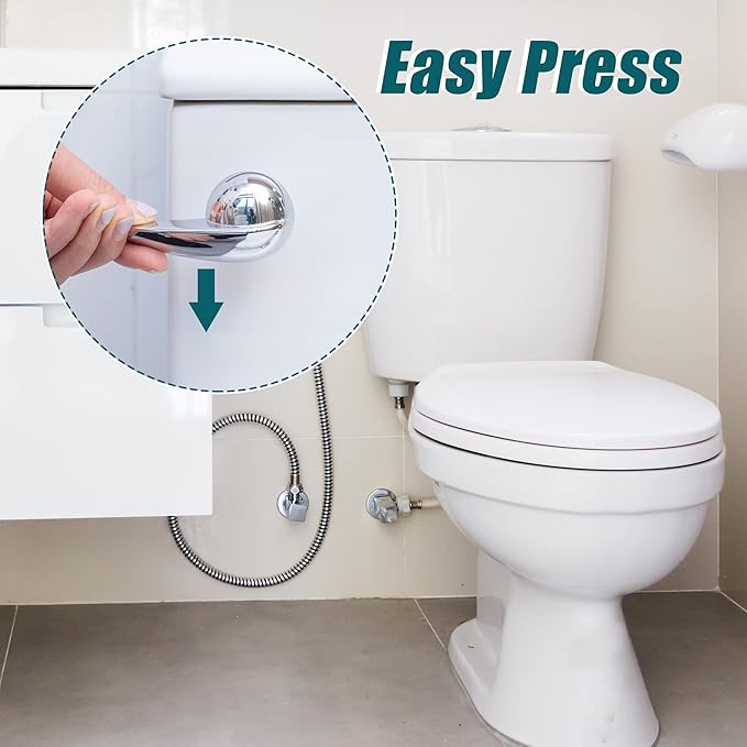 Enhon 2 Pack Universal Toilet Flush Handle Replacement Kit, Compatible with American Standard 738995-0020A Champion4 Toilet Handle Parts Left Hand Trip Lever, White Flusher Handles Repair Kit