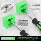 Magnetic Screwdrivers Set with Case, Amartisan 43-piece Includs Slotted, Phillips, Hex, Pozidriv,Torx and Precision Screwdriver Set, Magnetizer Demagnetizer Tools, Tools for Men (Green))