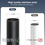 DIIG Sliding Door Security Bar 2packs, 17.7-50.5inch Adjustable Locking Window Safety Bar with Rubber Tips,Diameter 1inch Window Security Bar for Home Apartment (Black 2Packs)