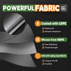 RAINDEWAY Tarps Heavy Duty Waterproof 30x40 Feet,10Mil Thick Multipurpose Large Tarp Cover with Metal Grommets and Reinforced Edges,Silver/Brown Tarp