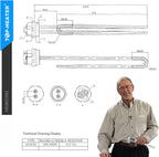 Water Heater Element 4500W,Screw-in,Foldback Type 02582 Water Heater Heating Elements By TOP-HEATER, Fits Most Models As AO Smith, GE, Kenmore,Maytag,Whirlpool, Water Heater Element Replacement 2Pack
