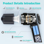 Handheld Mini Car Vacuum, 10000PA Cordless Portable Vacuum with 2000mAh Battery, 3 in 1 small Vacuum Cleaner & Air Duster with Type-C Charging, Compact & Lightweight for Car, Home, Kitchen (Black)