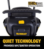 DEWALT 16 Gallon STEALTHSONIC Poly Wet/Dry Vacuum, DXV16P-QTA Noise Reduction Vac, Heavy Duty Shop Vacuum for Jobsite/Workshop, Reduce Motor Noise, Yellow