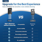 Amico Dimmer Light Switch, Single-Pole or 3-Way Slide Dimmer Switches for Led Lights, Suitable for 250W Dimmable LED/CFL Lights and 300W Incandescent/Halogen, Wall Plate Included, White, 1 Pack