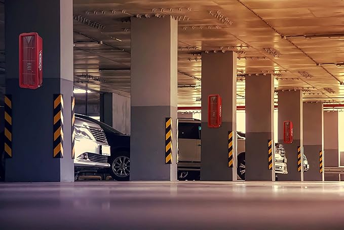 Fire Extinguisher Cabinet Fire Extinguisher Box Outdoor Fire Cabinet Mounted Fire Extinguisher Cabinet Fire Extinguisher Cover (Red with Hammer Attachment, Rx350, Plastic, 20 Pounds, 2, AKA1)